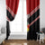 Tonga Window Curtain Tonga Coat of Arms with Seamless Tapa Ngatu Pattern LT03 - Polynesian Pride