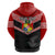 Personalised Tonga Hoodie Tonga Coat of Arms with Seamless Tapa Ngatu Pattern LT03 - Polynesian Pride