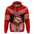 Tonga Christmas Hoodie Tongan Coat of Arms Santa With Ngatu Pattern Christmas Red Style LT03 Red - Polynesian Pride