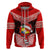 Tonga Christmas Hoodie Tongan Coat of Arms Santa With Ngatu Pattern Christmas Red Style LT03 - Polynesian Pride