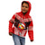 Tonga Christmas Kid Hoodie Tongan Coat of Arms Santa With Ngatu Pattern Christmas Red Style LT03 - Polynesian Pride