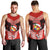 Tonga Christmas Men Tank Top Tongan Coat of Arms Santa With Ngatu Pattern Christmas Red Style LT03 - Polynesian Pride