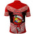 Tonga Christmas Polo Shirt Tongan Coat of Arms Santa With Ngatu Pattern Christmas Red Style LT03 - Polynesian Pride