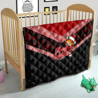 Tonga Christmas Quilt Tongan Coat of Arms Santa With Ngatu Pattern Christmas Red Style LT03 - Polynesian Pride