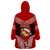 Tonga Christmas Wearable Blanket Hoodie Tongan Coat of Arms Santa With Ngatu Pattern Christmas Red Style LT03 - Polynesian Pride