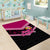 Tonga Christmas Area Rug Tongan Coat of Arms Santa With Ngatu Pattern Christmas Pink Style LT03 - Polynesian Pride