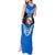 Tonga Christmas Tank Maxi Dress Tongan Coat of Arms Santa With Ngatu Pattern Christmas Blue Style LT03 - Polynesian Pride