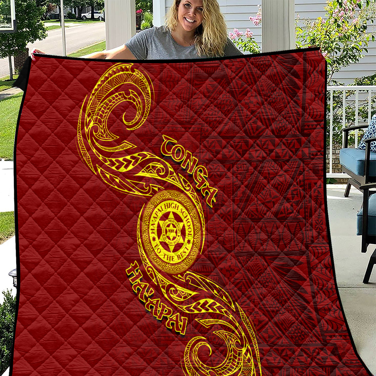 Tonga Ha'apai High School Quilt Ngatu and Maori Ethnic Tribal Pattern LT03 Red - Polynesian Pride