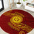 Tonga Ha'apai High School Round Carpet Ngatu and Maori Ethnic Tribal Pattern LT03 Red - Polynesian Pride