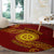 Tonga Ha'apai High School Round Carpet Ngatu and Maori Ethnic Tribal Pattern LT03 - Polynesian Pride