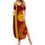 Tonga Ha'apai High School Summer Maxi Dress Ngatu and Maori Ethnic Tribal Pattern LT03 Women Red - Polynesian Pride