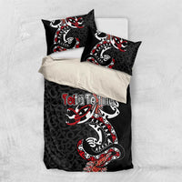 Aotearoa Toitu Te Tiriti Bedding Set Maori Taniwha Haka - Honour the Treaty LT03