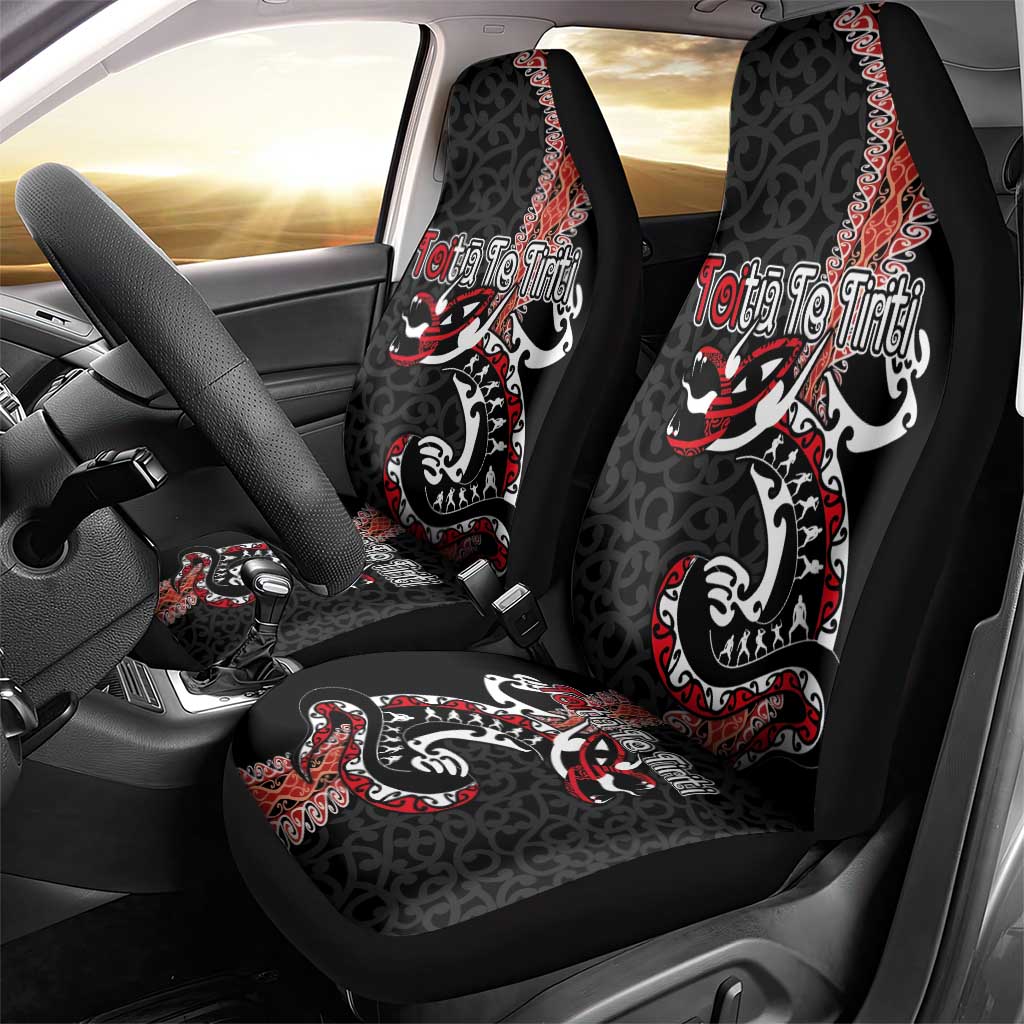 Aotearoa Toitu Te Tiriti Car Seat Cover Maori Taniwha Haka - Honour the Treaty LT03
