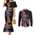 Aotearoa Toitu Te Tiriti Couples Matching Mermaid Dress and Long Sleeve Button Shirt Maori Taniwha Haka - Honour the Treaty LT03
