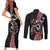 Aotearoa Toitu Te Tiriti Couples Matching Short Sleeve Bodycon Dress and Long Sleeve Button Shirt Maori Taniwha Haka - Honour the Treaty LT03