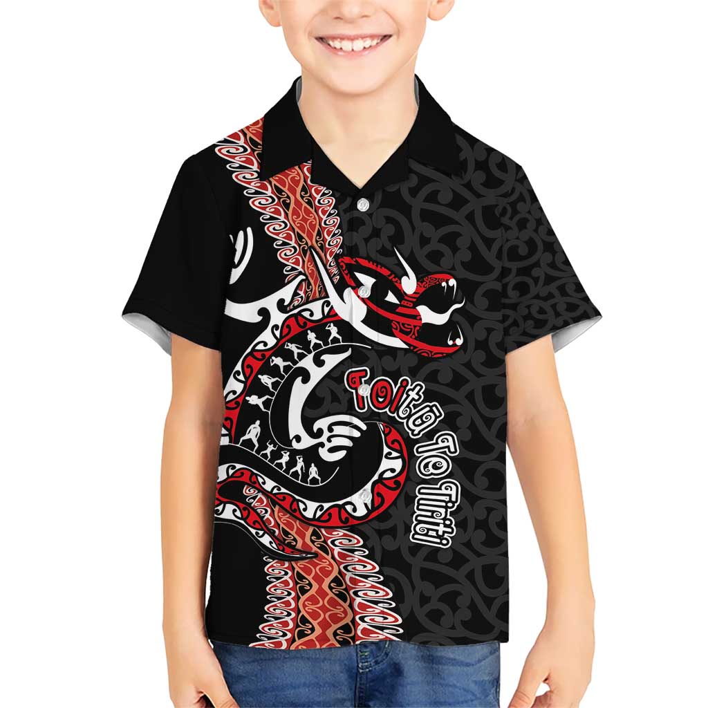 Aotearoa Toitu Te Tiriti Hawaiian Shirt Maori Taniwha Haka - Honour the Treaty LT03