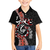 Aotearoa Toitu Te Tiriti Hawaiian Shirt Maori Taniwha Haka - Honour the Treaty LT03