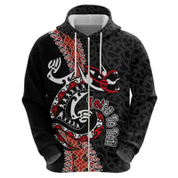 Aotearoa Toitu Te Tiriti Hoodie Maori Taniwha Haka - Honour the Treaty LT03