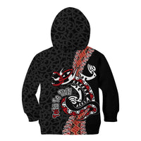 Aotearoa Toitu Te Tiriti Kid Hoodie Maori Taniwha Haka - Honour the Treaty LT03
