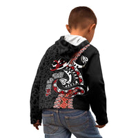 Aotearoa Toitu Te Tiriti Kid Hoodie Maori Taniwha Haka - Honour the Treaty LT03