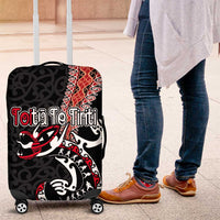 Aotearoa Toitu Te Tiriti Luggage Cover Maori Taniwha Haka - Honour the Treaty LT03