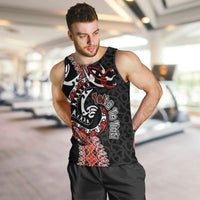 Aotearoa Toitu Te Tiriti Men Tank Top Maori Taniwha Haka - Honour the Treaty LT03