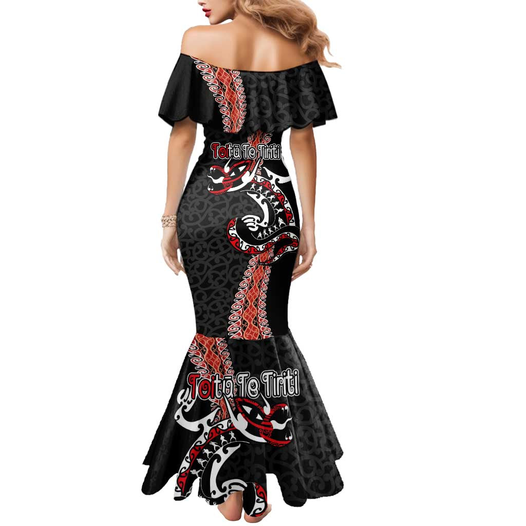 Aotearoa Toitu Te Tiriti Mermaid Dress Maori Taniwha Haka - Honour the Treaty LT03