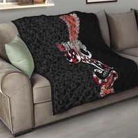 Aotearoa Toitu Te Tiriti Quilt Maori Taniwha Haka - Honour the Treaty LT03