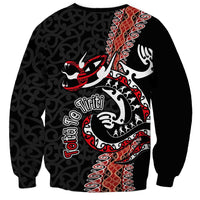Aotearoa Toitu Te Tiriti Sweatshirt Maori Taniwha Haka - Honour the Treaty LT03 - Polynesian Pride