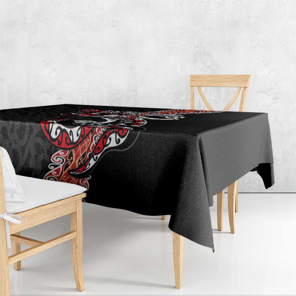 Aotearoa Toitu Te Tiriti Tablecloth Maori Taniwha Haka - Honour the Treaty LT03 - Polynesian Pride