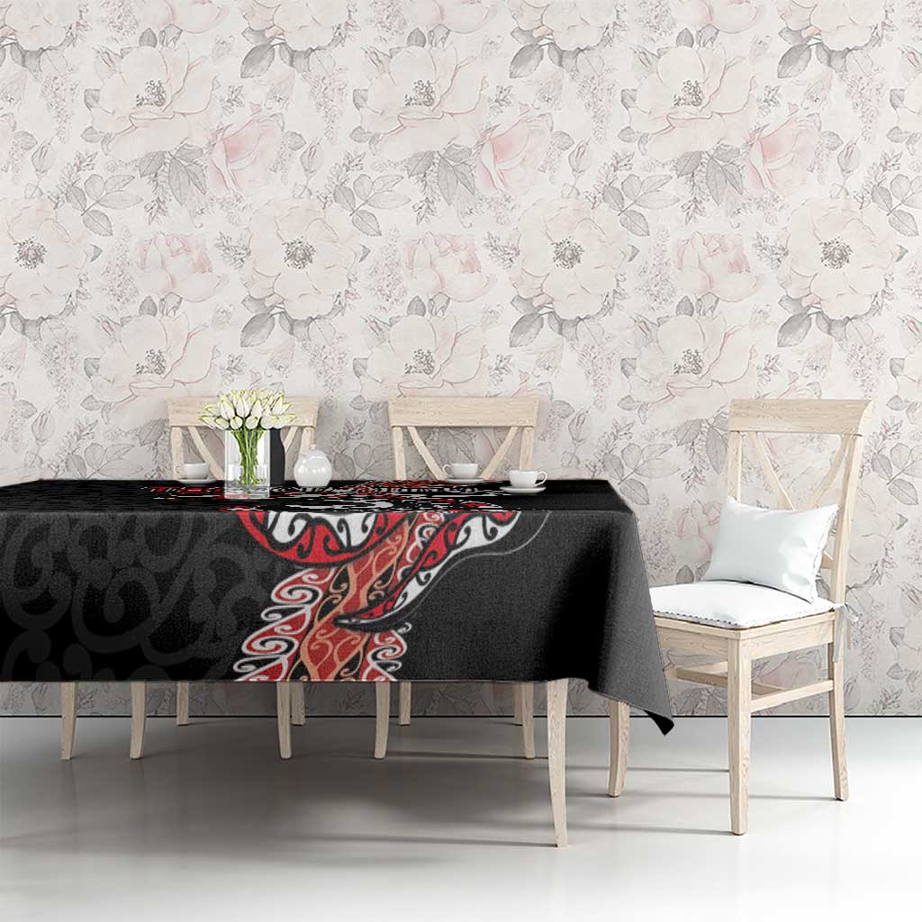 Aotearoa Toitu Te Tiriti Tablecloth Maori Taniwha Haka - Honour the Treaty LT03 - Polynesian Pride