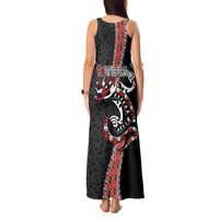 Aotearoa Toitu Te Tiriti Tank Maxi Dress Maori Taniwha Haka - Honour the Treaty LT03