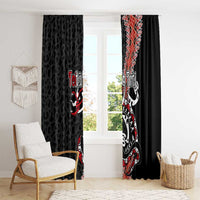 Aotearoa Toitu Te Tiriti Window Curtain Maori Taniwha Haka - Honour the Treaty LT03 - Polynesian Pride