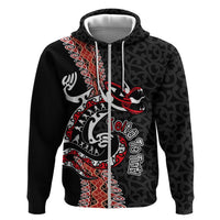 Aotearoa Toitu Te Tiriti Zip Hoodie Maori Taniwha Haka - Honour the Treaty LT03