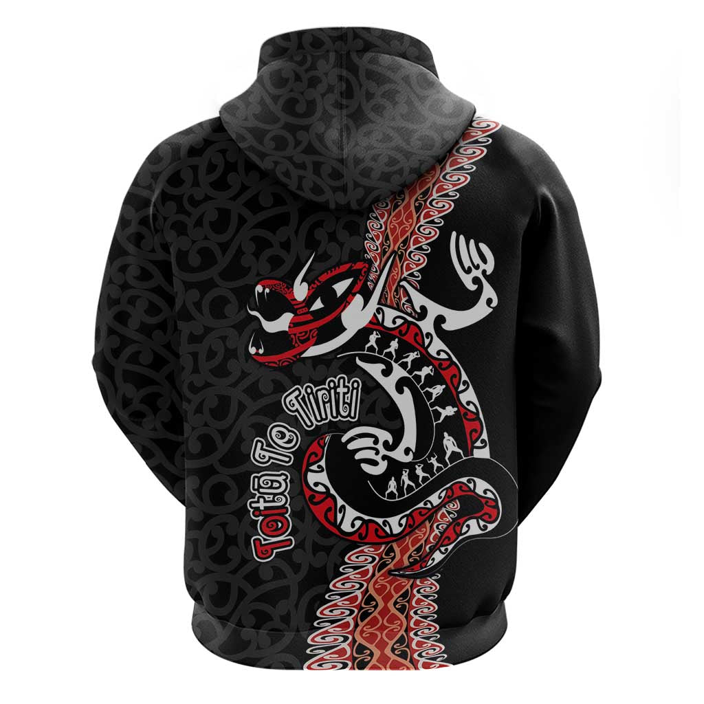 Aotearoa Toitu Te Tiriti Zip Hoodie Maori Taniwha Haka - Honour the Treaty LT03