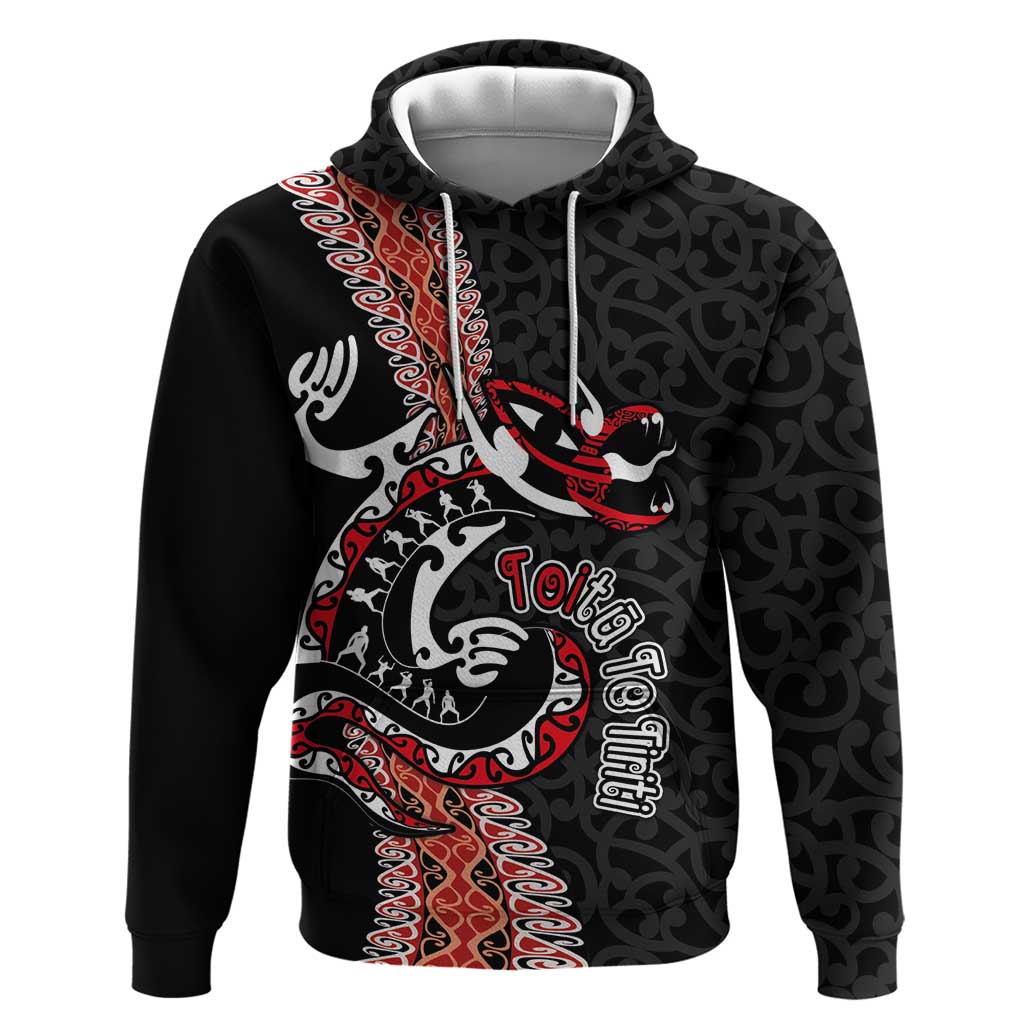 Aotearoa Toitu Te Tiriti Zip Hoodie Maori Taniwha Haka - Honour the Treaty LT03