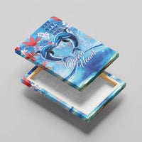 Hawaiian Dolphin Love Couple - Ocean Heart Canvas Wall Art LT03 - Polynesian Pride