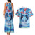 Hawaiian Dolphin Love Couple - Ocean Heart Couples Matching Tank Maxi Dress and Hawaiian Shirt