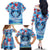 Hawaiian Dolphin Love Couple - Ocean Heart Family Matching Off The Shoulder Long Sleeve Dress and Hawaiian Shirt