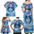 Hawaiian Dolphin Love Couple - Ocean Heart Family Matching Off Shoulder Maxi Dress and Hawaiian Shirt