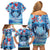 Hawaiian Dolphin Love Couple - Ocean Heart Family Matching Off Shoulder Short Dress and Hawaiian Shirt