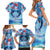 Hawaiian Dolphin Love Couple - Ocean Heart Family Matching Short Sleeve Bodycon Dress and Hawaiian Shirt