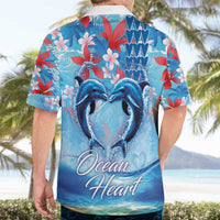 Hawaiian Dolphin Love Couple - Ocean Heart Hawaiian Shirt LT03 - Polynesian Pride