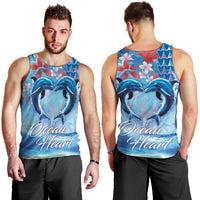 Hawaiian Dolphin Love Couple - Ocean Heart Men Tank Top LT03 - Polynesian Pride