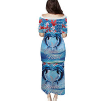 Hawaiian Dolphin Love Couple - Ocean Heart Puletasi LT03 - Polynesian Pride