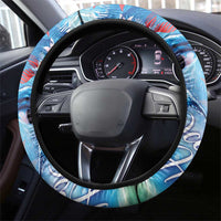 Hawaiian Dolphin Love Couple - Ocean Heart Steering Wheel Cover LT03 - Polynesian Pride