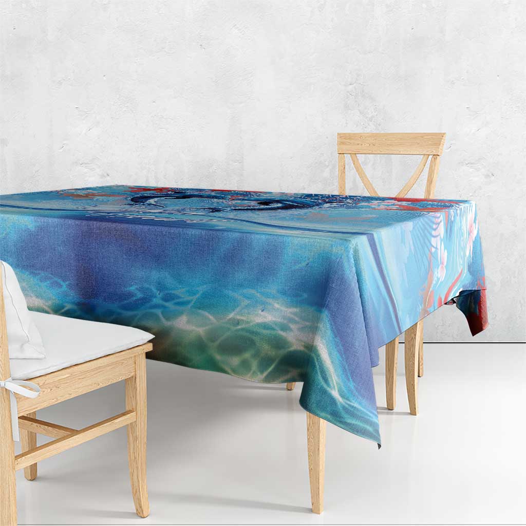 Hawaiian Dolphin Love Couple - Ocean Heart Tablecloth LT03 - Polynesian Pride