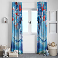 Hawaiian Dolphin Love Couple - Ocean Heart Window Curtain LT03 - Polynesian Pride