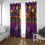 Hawaiian Turtle Love Couple Window Curtain Ocean Serenade - Honu Honi Ihu with Hibiscus and Romantic Sunset Purple Color