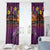 Hawaiian Turtle Love Couple Window Curtain Ocean Serenade - Honu Honi Ihu with Hibiscus and Romantic Sunset Purple Color